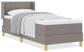 vidaXL Κρεβάτι με Ελατήρια με στρώμα Taupe 80 x 200 cm ύφασμα