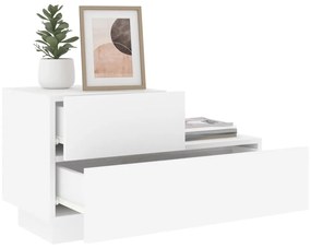 vidaXL Κομοδίνο με Φώτα LED Λευκό 70 x 36 x 40,5 εκ.