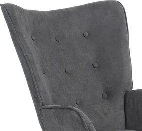 Πολυθρόνα Fluffy ύφασμα ανθρακί-φυσικό 75x69x96εκ 75x69x96 εκ.