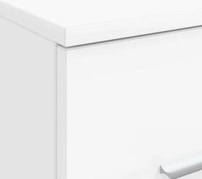 vidaXL Ντουλάπι Μπάνιου Ενδιάμεσο Λευκό 30 x 44,5 x 50 εκ.