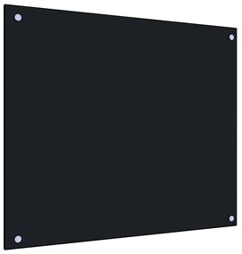 vidaXL Πλάτες Κουζίνας 2 τεμ. Μαύρες 70x60 εκ. από Ψημένο Γυαλί