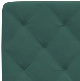 vidaXL Κρεβάτι με Στρώμα Σκούρο Πράσινο 200x200εκ. Βελούδινο