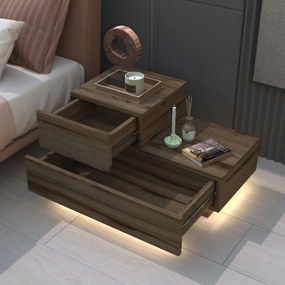 Κομοδίνο Αντίκα Καρυδί FETAZA 70x38.3x35
