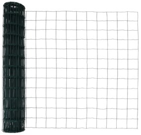 vidaXL Euro Fence με 7 Στήλες 1.4x10 μ Γαλβανισμένος Χάλυβας Πράσινος