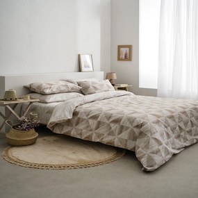 Σεντόνια Vilma-2 Με Λάστιχο (Σετ 4τμχ) Beige Vesta Home Υπέρδιπλo 160x225cm 100% Βαμβάκι