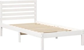 vidaXL Σκελετός Κρεβατιού Λευκό 80 x 200 cm Στερεά ξυλεία πεύκου