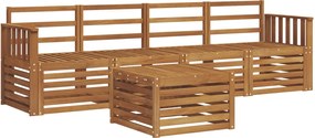 vidaXL Σετ Καναπέ 5 pcs Φυσικό Στερεό Ξύλο Ακακίας