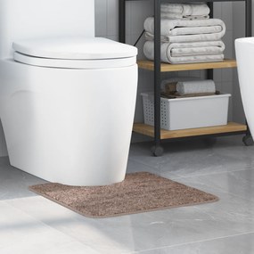 vidaXL Πατάκι Μπάνιου U-Shaped Καφέ 50x50 εκ Πολυπροπυλένιο Αντιολισθητικό