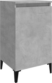 vidaXL Κομοδίνα 2 τεμ. Γκρι Σκυροδέματος 40x35x70 εκ. Επεξεργ. Ξύλο