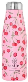 Estia Θερμός Παγούρι Travel Flask Save The Aegean 500ml Cherry Rose 01-16647