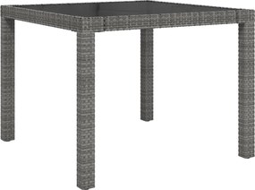 vidaXL Σετ Τραπεζαρίας Εξ. Χώρου 5 τεμ. Γκρι Συνθ. Ρατάν με Μαξιλάρια