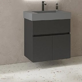 Furnibath M 61 - Βάση Επιπλου με Solid Νιπτηρα 61x47 - MDF 601 GLOSS