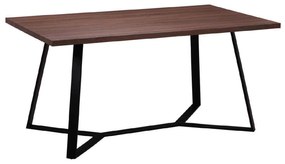 Τραπέζι Hanson 160x90x75cm Σκ.Καρυδί/Βαφή Μαύρη