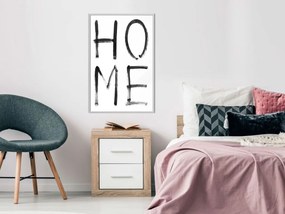 Αφίσα - Simply Home (Vertical) - 30x45 - Μαύρο - Με πασπαρτού