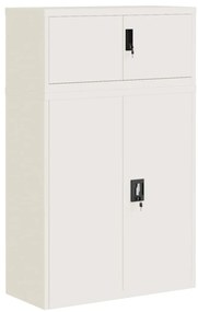 vidaXL Αρχειοθήκη Λευκή 90 x 40 x 145 εκ. από Ατσάλι