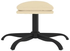 vidaXL Υποπόδιο Κρεμ 60x60x36 εκ. Υφασμάτινο