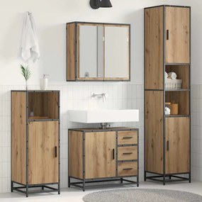 vidaXL Σετ Επίπλων Μπάνιου 3 pcs Artisan Oak Επεξεργασμένο ξύλο