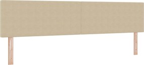 vidaXL LED κεφαλάρι Γκρι Πράσινο 200 cm Υφασμάτινο Κορντουρά