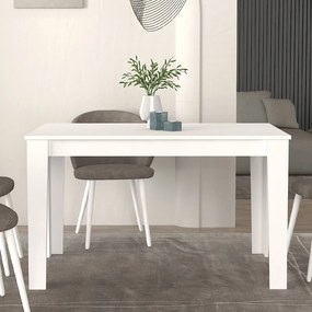 Τραπέζι Darlen Megapap χρώμα λευκό 125x72x74εκ.