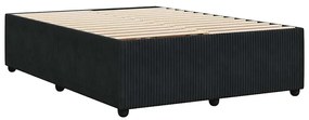 vidaXL Σκελετός Κρεβατιού Χωρίς Στρώμα Μαύρο 160x200 εκ. Βελούδινο