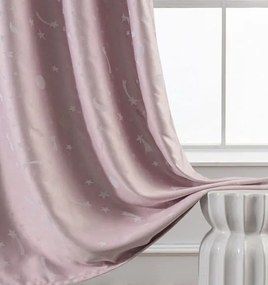 Beauty Home Κουρτίνα φωσφορίζουσα με 8 κρίκους Art 6140 140x260 Ροζ