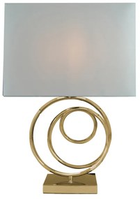 Επιτραπέζιο φωτιστικό Tableder Inart Ε27 χρυσό μέταλλο-λευκό ύφασμα 33x17x52εκ