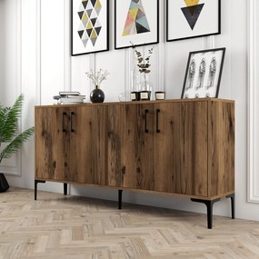 Stewehome Ξύλινος Μπουφές Μοντέρνος 160x35x78 cm