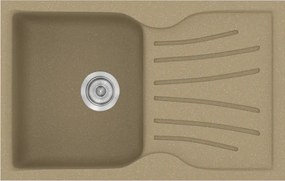 Sanitec Classic 327 (78×50) - Γρανιτένιος νεροχύτης - Metallic CREAM