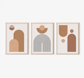 Πίνακας Jackalon pakoworld τρίπτυχος με ψηφιακή εκτύπωση και πλαίσιο 33x1.5x48εκ