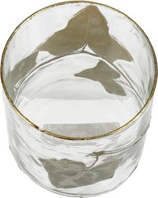 Κηροπήγιο ArteLibre Φύλλο Διάφανο Γυαλί 10x10x13cm