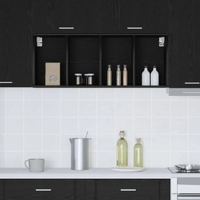 vidaXL Κρεμαστό ντουλάπι Μαύρη Οξυά 40 x 29,5 x 100 εκ.