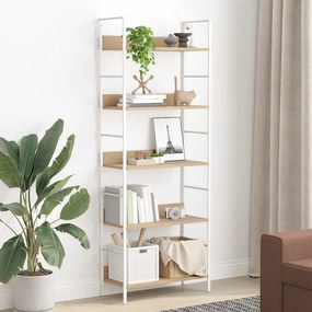 vidaXL Ραφιέρα 5 Επιπέδων Δρυς 60x27,6x158,5 εκ. Επεξεργασμένο Ξύλο
