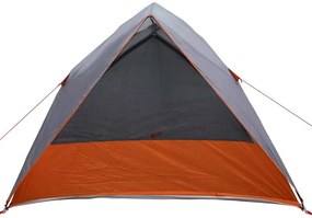 vidaXL Σκηνή Camping Γκρι και πορτοκαλί 275 x 230 x 140 εκ.