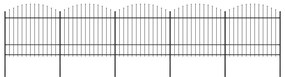 Κάγκελα Περίφραξης με Λόγχες Μαύρα (1,5-1,75) x 8,5 μ. Ατσάλινα