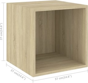 vidaXL Έπιπλα Τηλεόρασης Σετ 2 τεμ. Sonoma Δρυς από Μοριοσανίδα