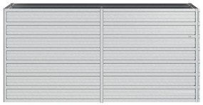 vidaXL Ζαρντινιέρα Υπερυψωμένη Ασημί 160x40x77 εκ. Γαλβανισμ. Χάλυβας