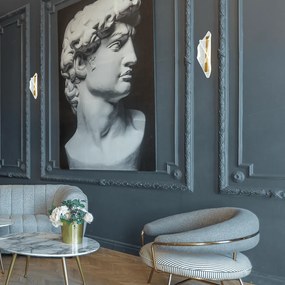 LED Απλίκα Τοίχου Largo 8W Χρυσό