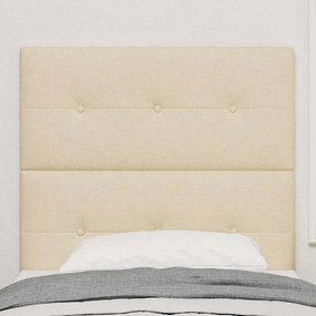 vidaXL Κεφαλάρι με κεφαλάρι Κρεμ 100 cm Τεχνητό Δέρμα