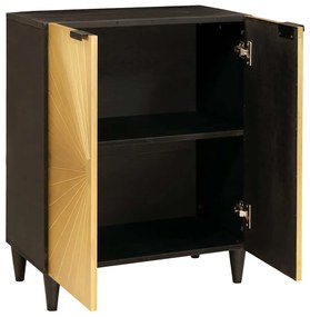 vidaXL Πλαϊνό γραφείο Μαύρο και Χρυσό 60 x 33 x 75 cm
