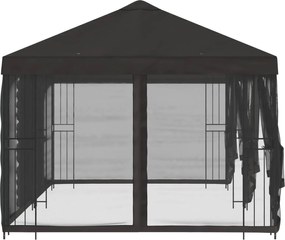 vidaXL Κιόσκι με Πλαϊνές Τοίχους 6 x 3 m Ανθρακί