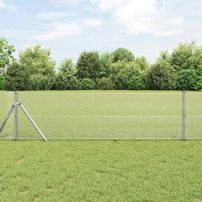 vidaXL Φράκτης Ενωμένων Συρμάτων  με 7 Στυλους 0.4x10 μ Γαλβανισμένος Χάλυβας
