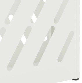 vidaXL Σχέδιο & βάση αποθήκευσης Λευκό 28 x 12 x 41 εκ Ατσάλι