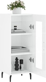 vidaXL Ντουλάπι Γυαλιστερό Λευκό 34,5x34x90 εκ. Επεξεργασμένο Ξύλο