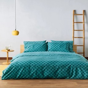 Σεντόνια Joshua 07 (Σετ 4τμχ) Petrol-Turquoise Kentia Υπέρδιπλo 240x270cm 100% Βαμβάκι