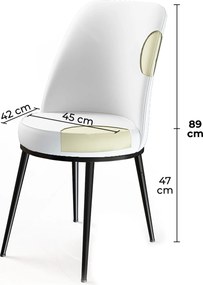 Καρέκλα 4τμχ Καπουτσίνο / Καφέ DEXA 45x42x89