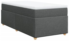 ΚΡΕΒΑΤΙ BOXSPRING ΜΕ ΣΤΡΩΜΑ ΣΚΟΥΡΟ ΓΚΡΙ 80X200 ΕΚ. ΥΦΑΣΜΑΤΙΝΟ 3285332