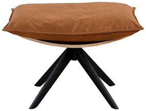 Πολυθρόνα Riverton 642, Καφέ, 95x77x84cm, Οικολογικό δέρμα, Πόδια: Μεταλλικά