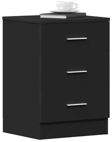 vidaXL Κομοδίνο Μαύρο 38 x 35 x 56 εκ. από Μοριοσανίδα