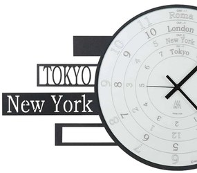 Ρολόι τοίχου Jet lag 78Χ38εκ.,χάλυβας και γυαλί /Arti e Mestieri