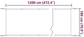 vidaXL Τέντα Κάθετη Τερακότα 180 x 1200 εκ. από Ύφασμα Oxford